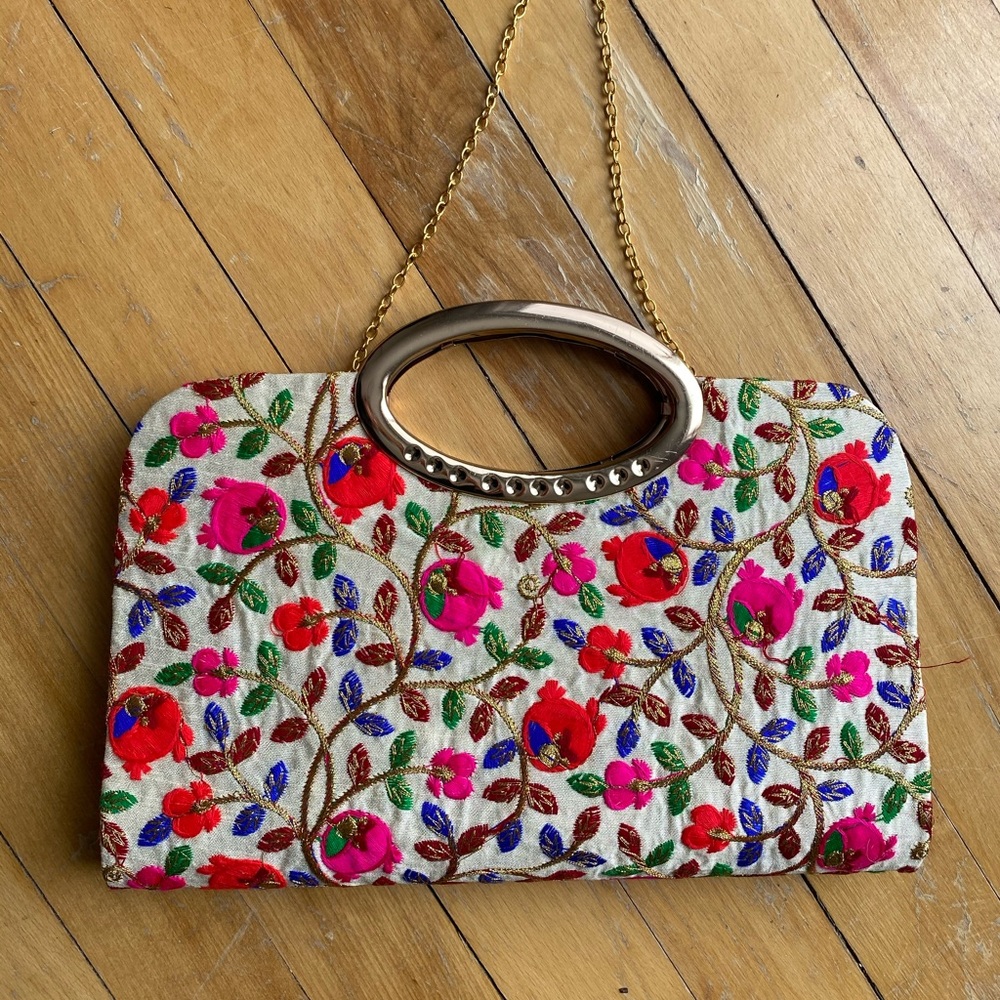 Embroidered purse